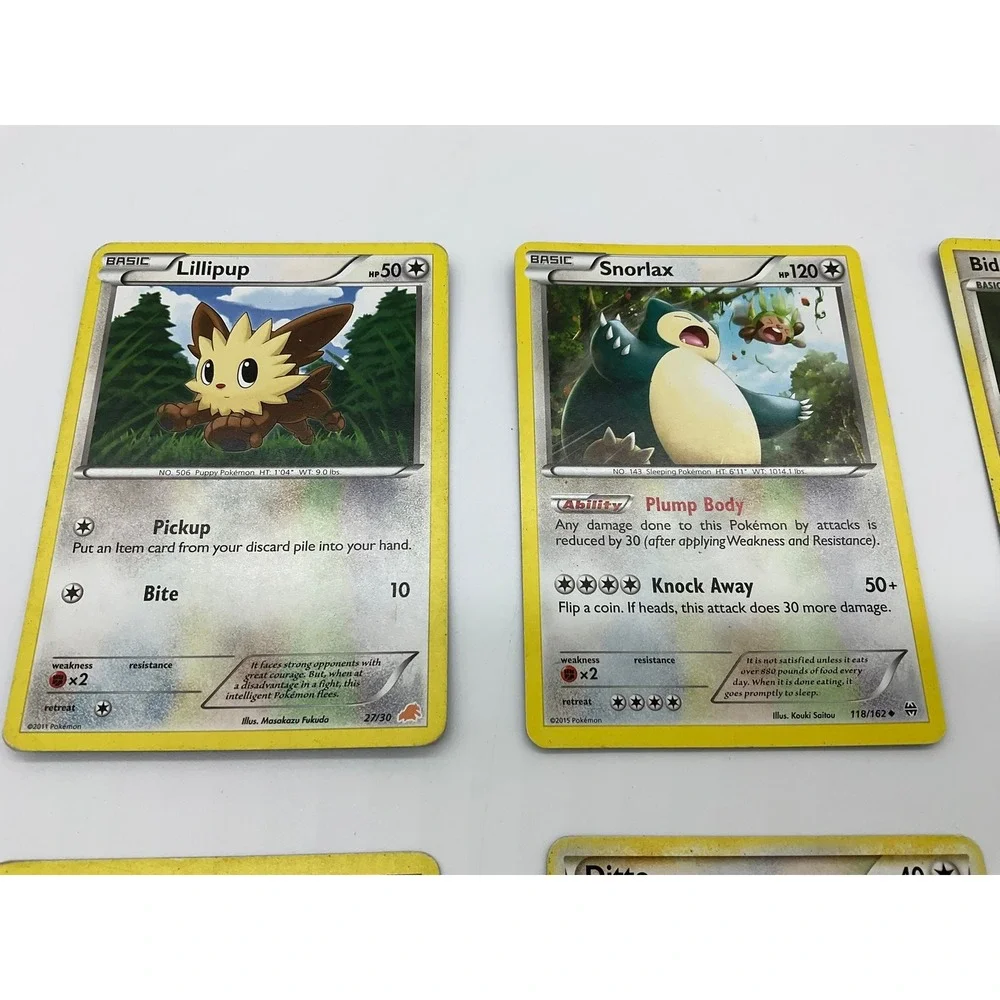 Pokemon TCG Card Lot 6pc Snorlax Ditto Farfetchd Bidoof Normal Type Collection
